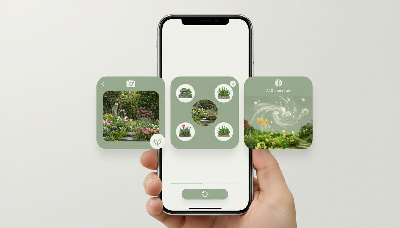 Gartenfoto hochladen und KI Gartendesign erstellen