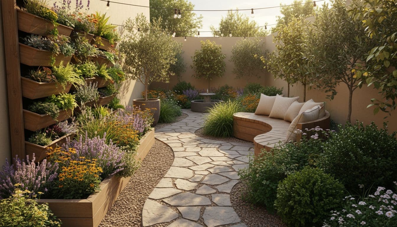 Vorher-Nachher kleiner Garten mit KI neu geplant